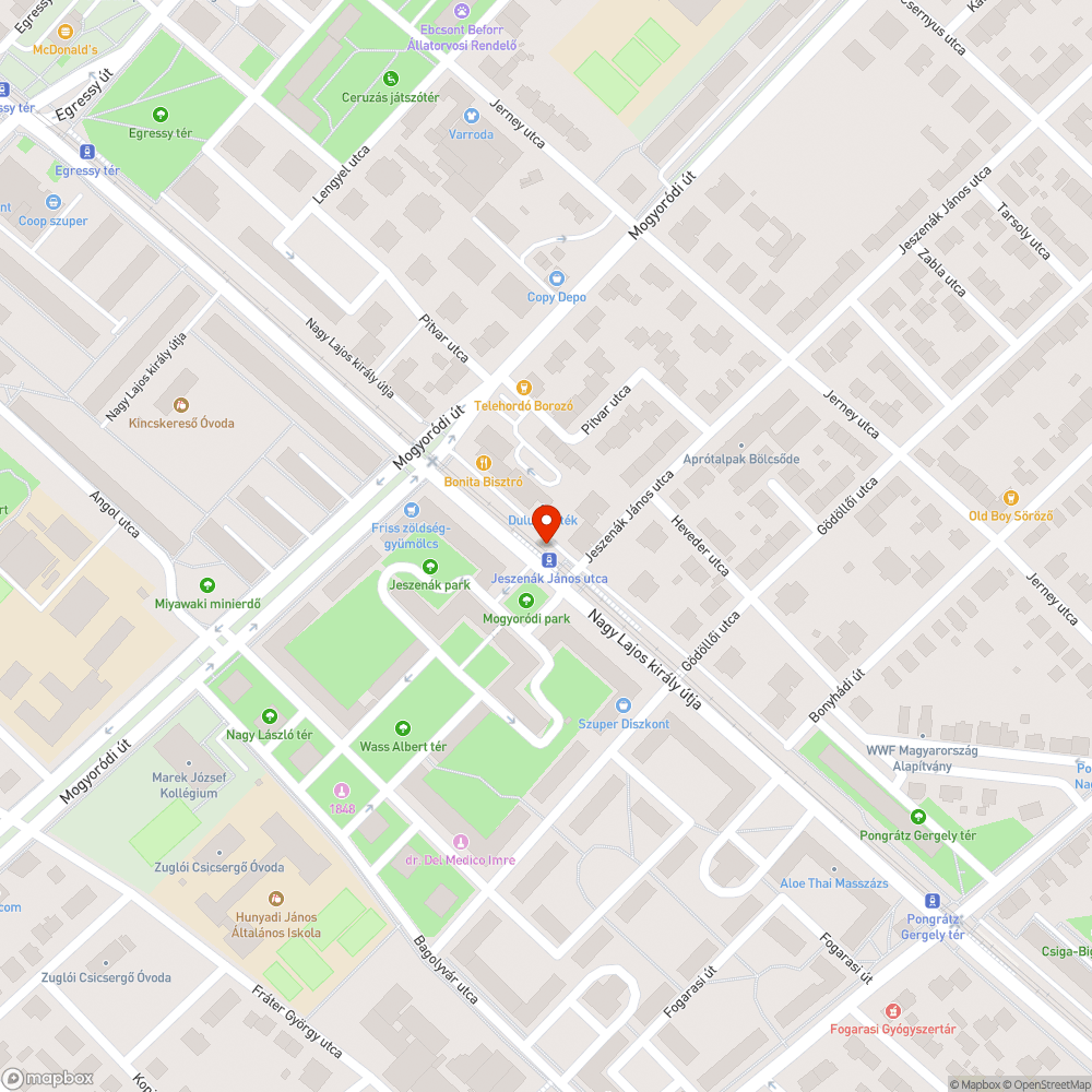 Összefirkált megálló bejelentés helye