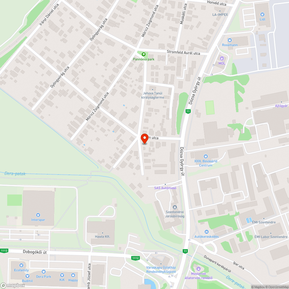 Széttört járda bejelentés helye