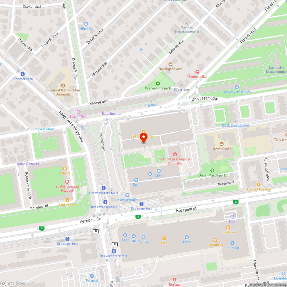 Hiányos köztéri szervizpont bejelentés helye