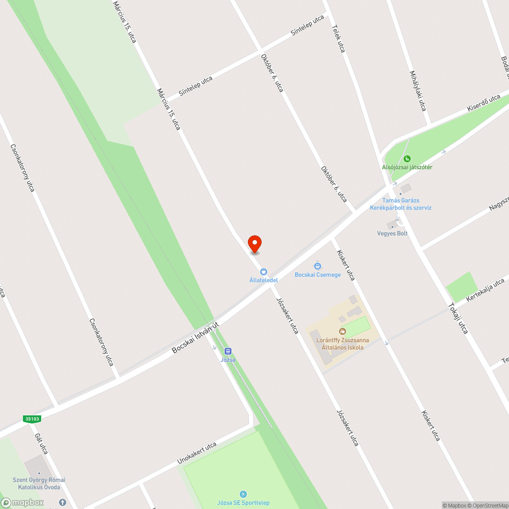 Útfelbontás bejelentés helye