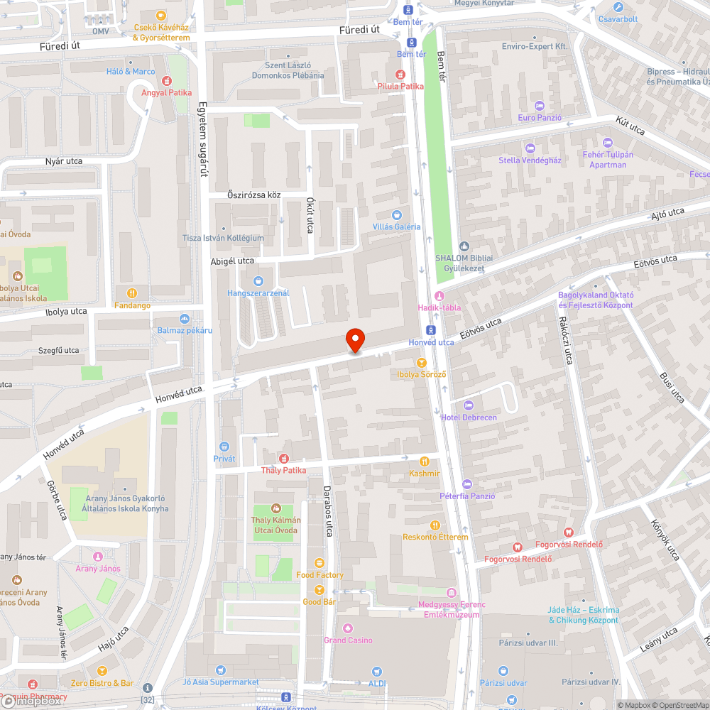 Hibás lámpafej bejelentés helye