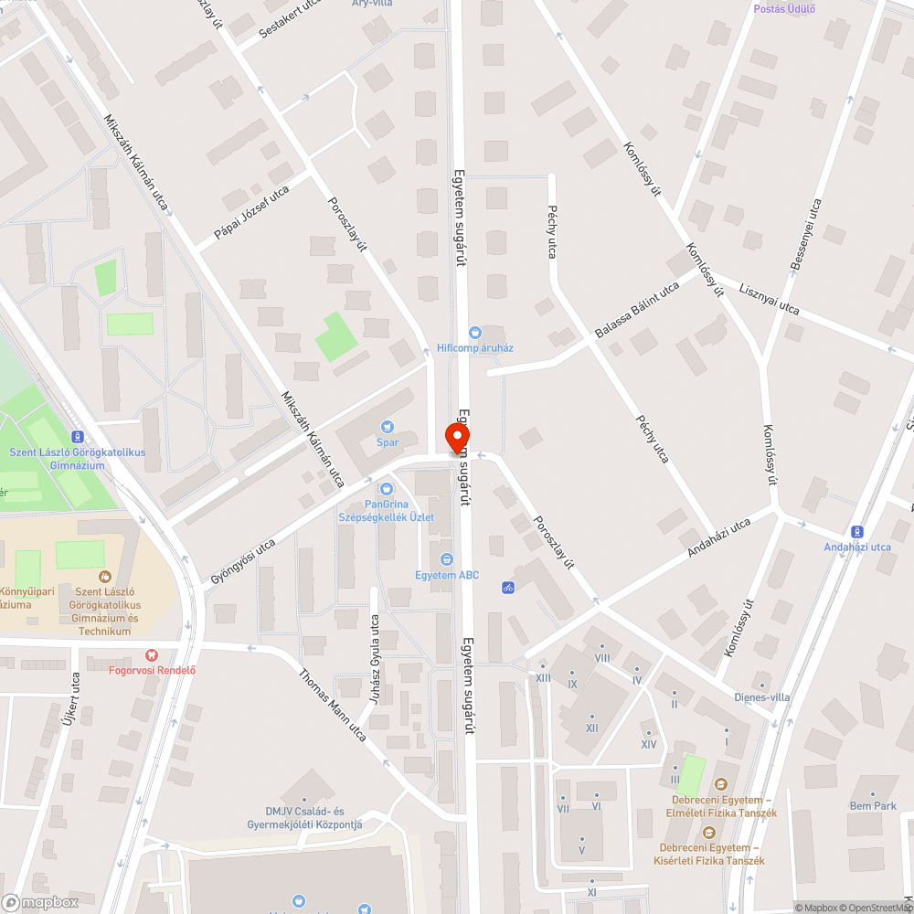 Hibás lámpafej bejelentés helye