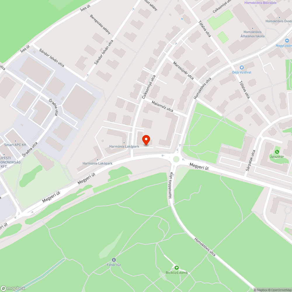 Kátyúk bejelentés helye