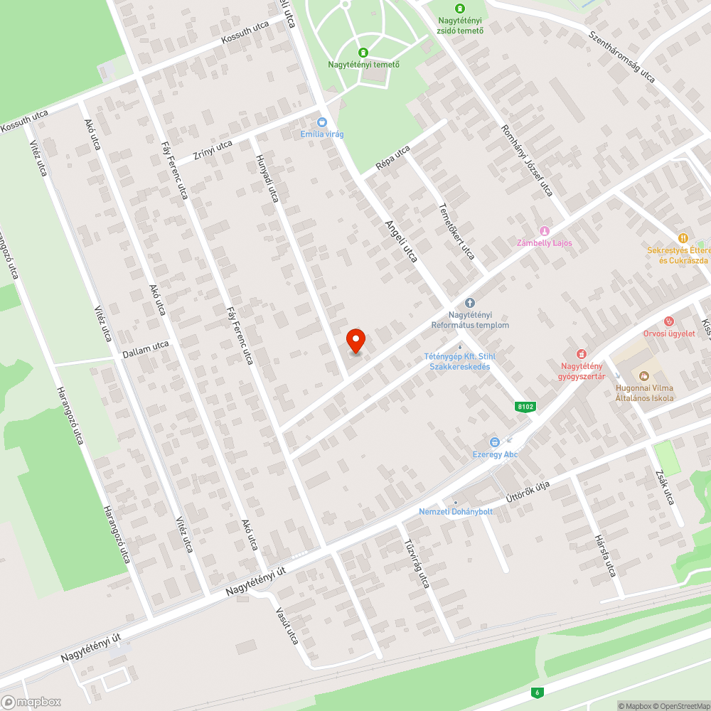 Kiégett közvilágítás bejelentés helye