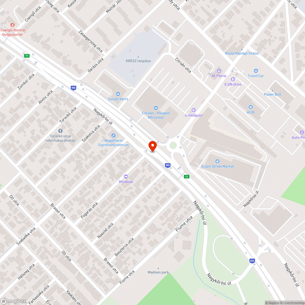 Szemét bejelentés helye