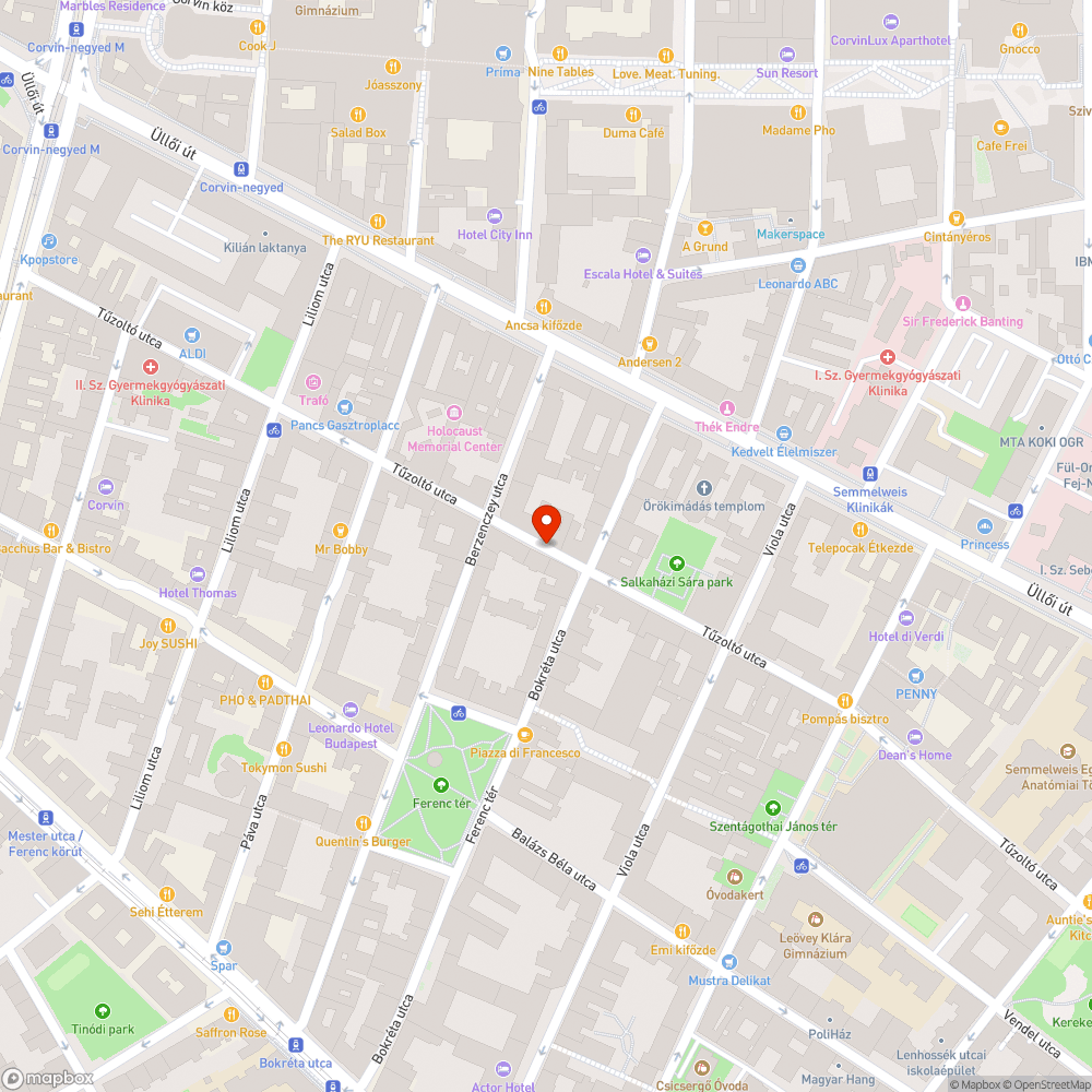 Kiégett utcai lámpa bejelentés helye