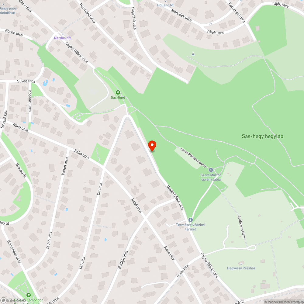 Elhagyott autó bejelentés helye