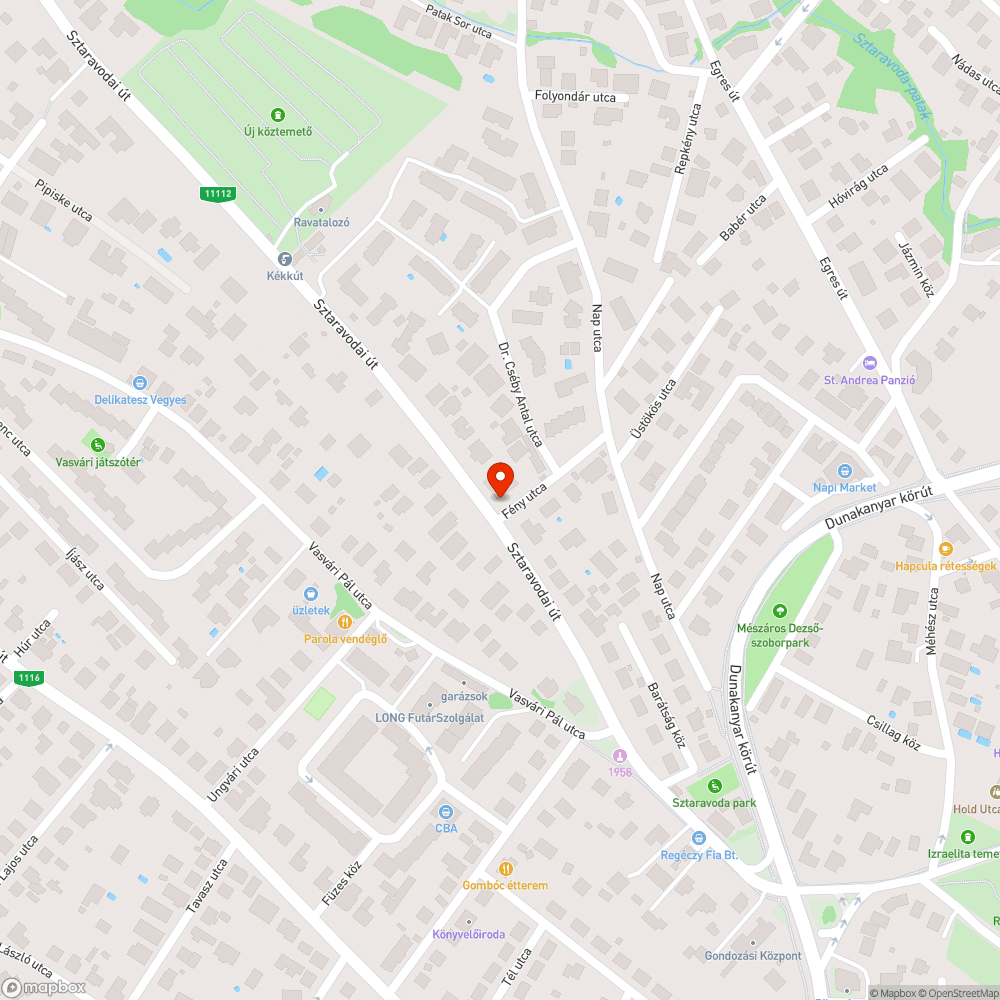 Kiégett kandeláber bejelentés helye