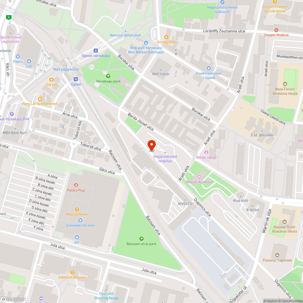 Elhagyott Astra bejelentés helye