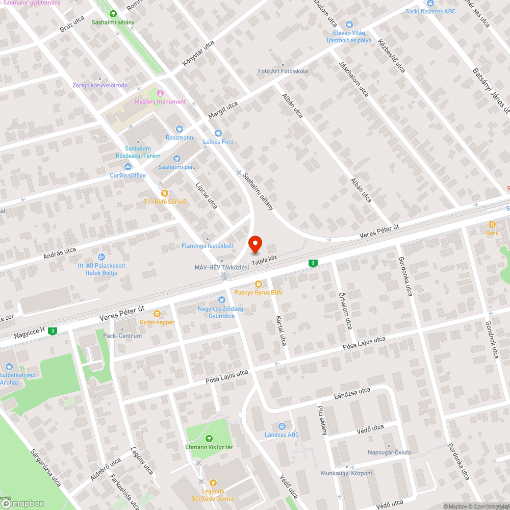 Megrongált átkelést jelző gomb bejelentés helye