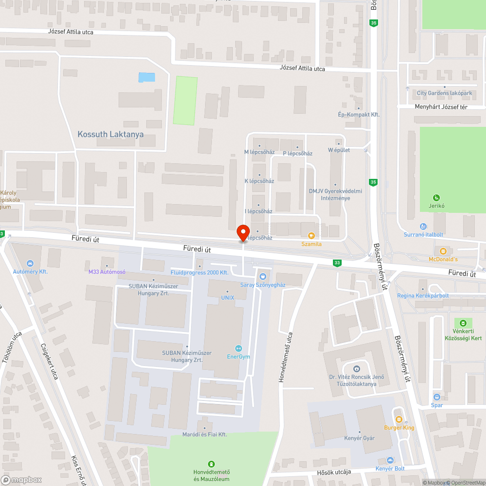 Kátyu bejelentés helye