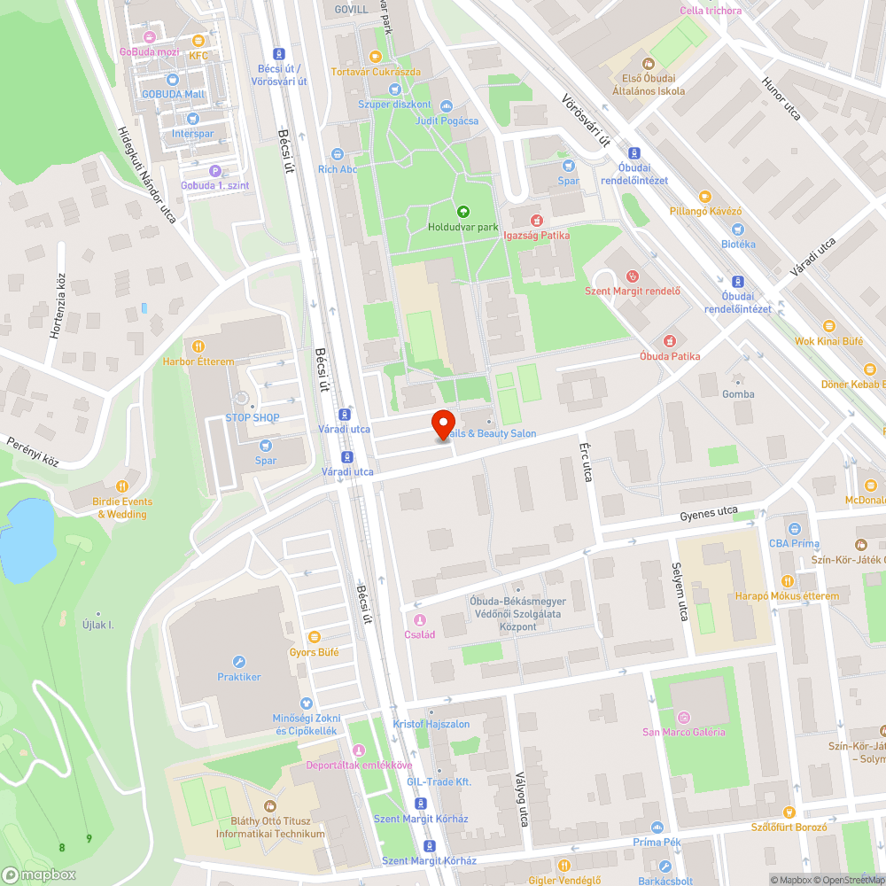 Kiszáradt fa bejelentés helye