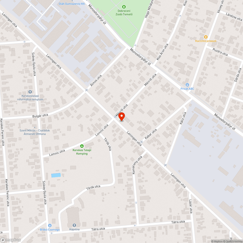 Megsüllyedt útburkolat bejelentés helye