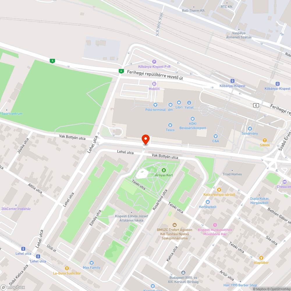 Megsüllyedt járda bejelentés helye