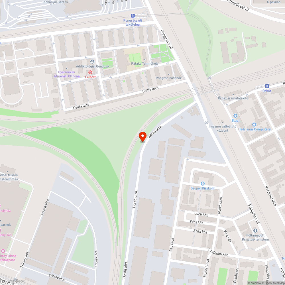 Horog utca szemétlerakás bejelentés helye