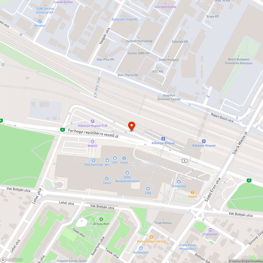 KÖKI metró állomás aszfalt bejelentés helye