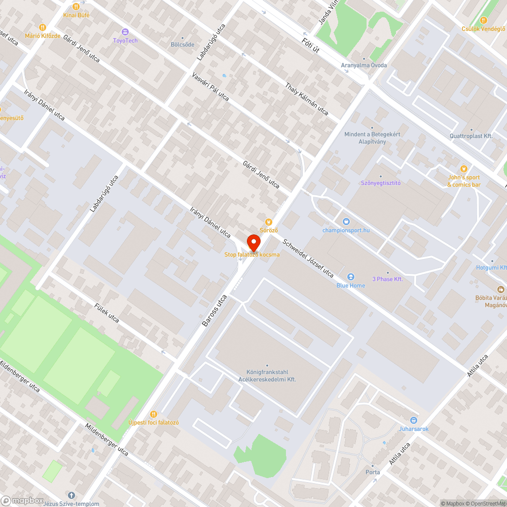 Kátyú a kereszteződésben bejelentés helye