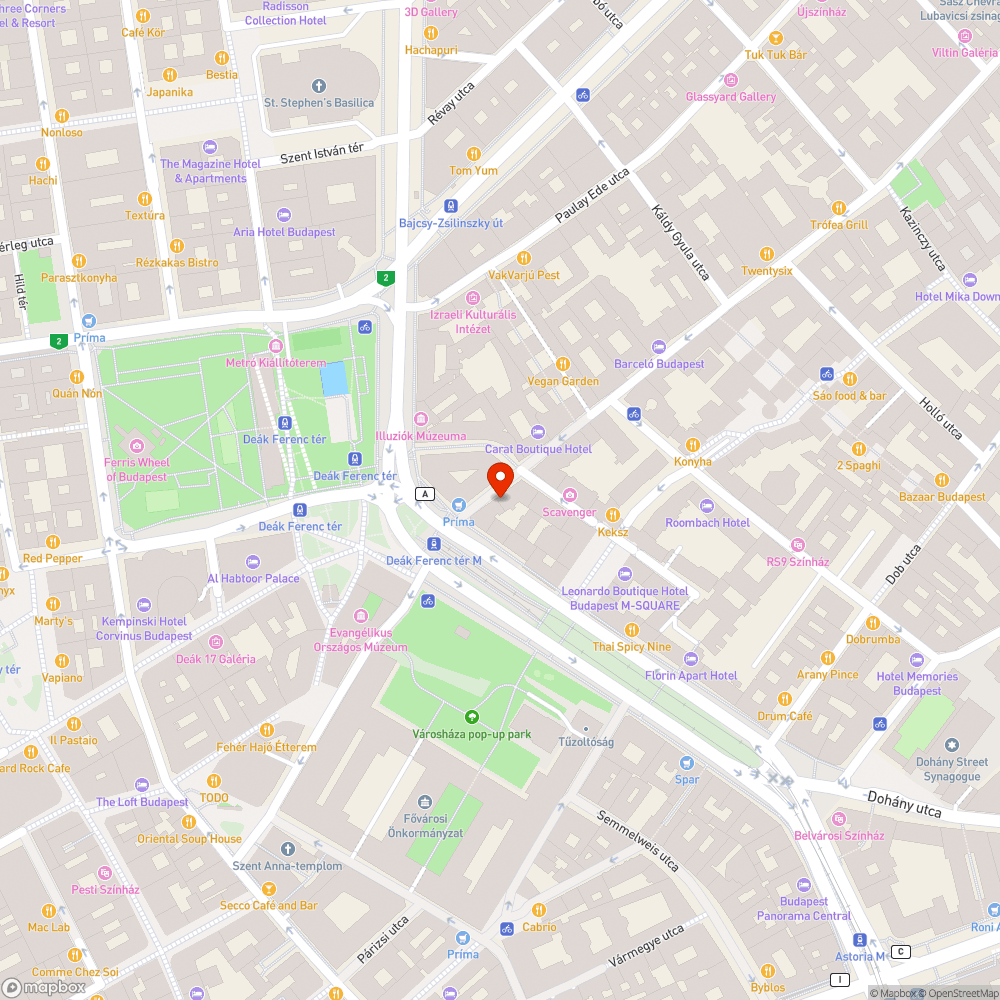 Megsemmisült parklet bejelentés helye