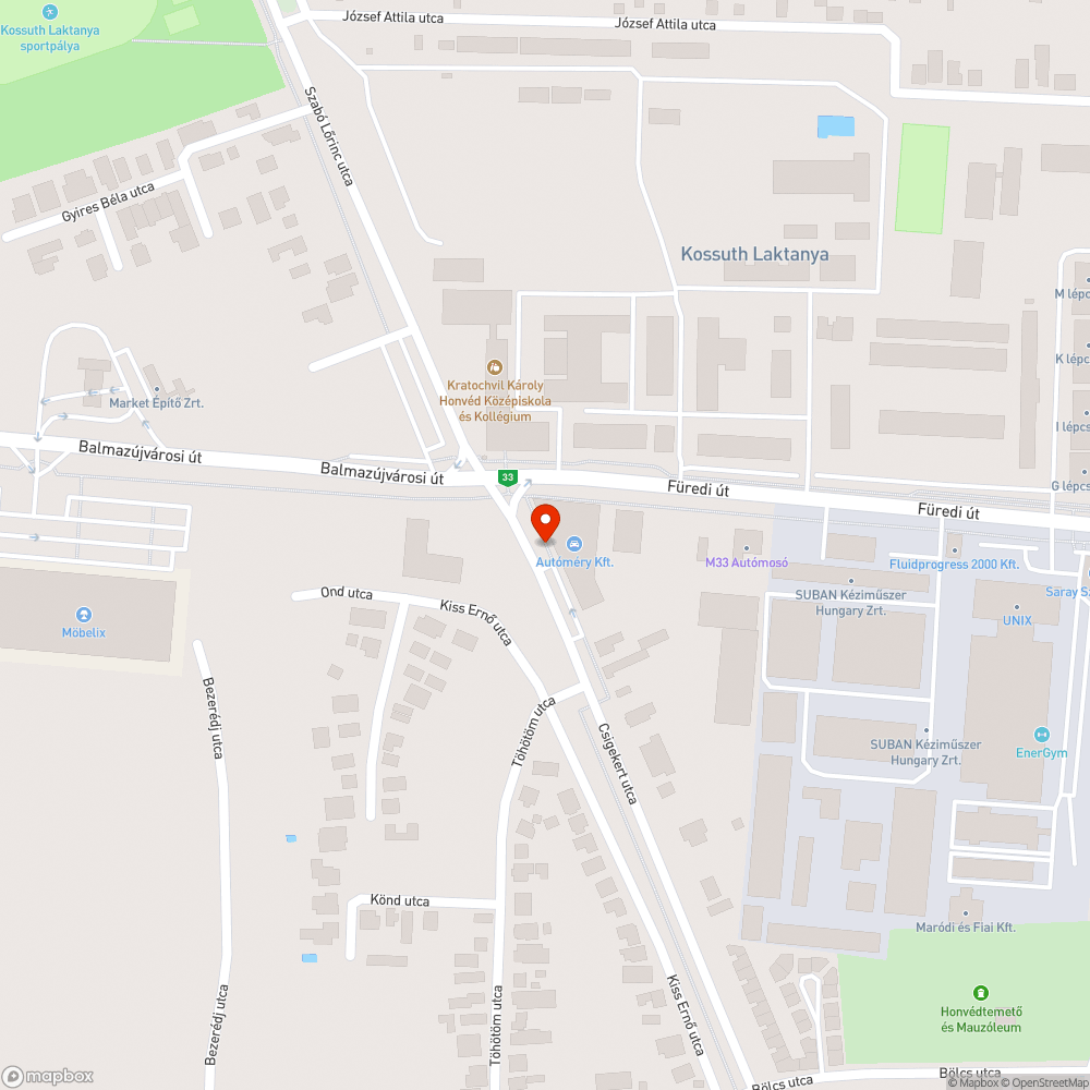 Hibás lámpafej bejelentés helye