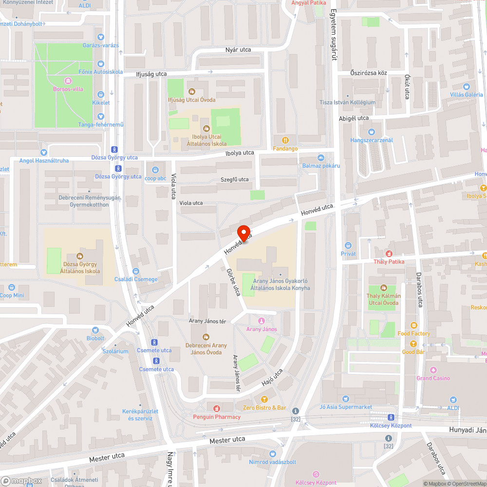 Hibás lámpafej bejelentés helye