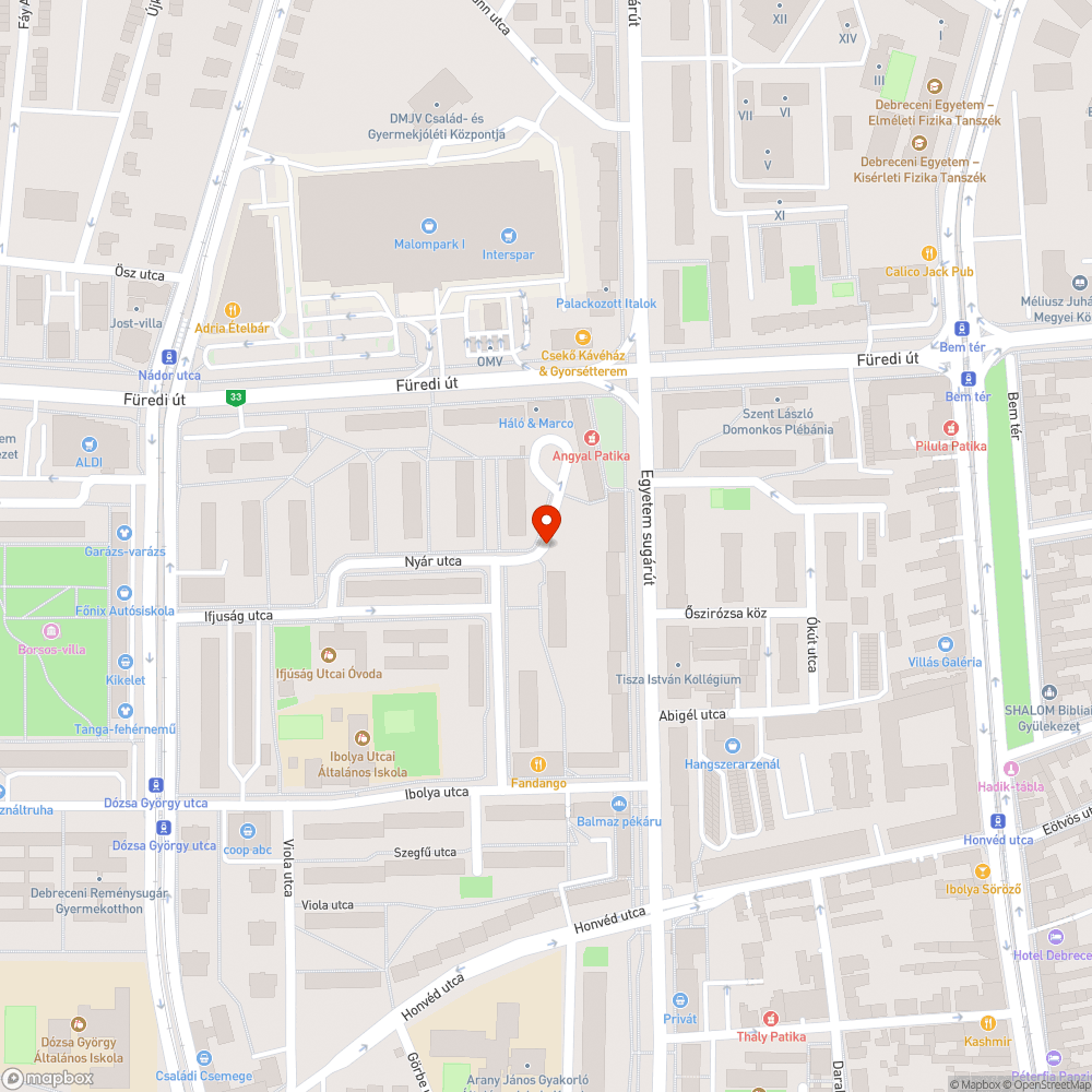 Hibás lámpafej bejelentés helye