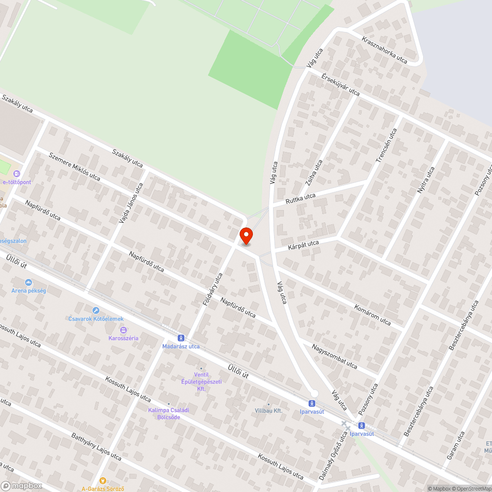 Graffitis ELMŰ trafóház bejelentés helye