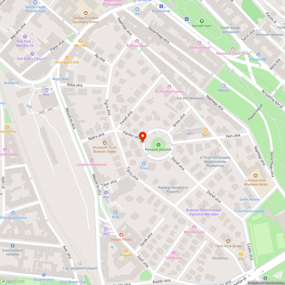 Busz útvonalán nem működő közvilágítás bejelentés helye