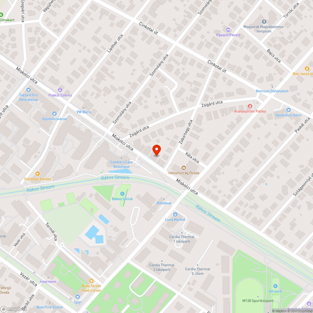 Kátyú bejelentés helye