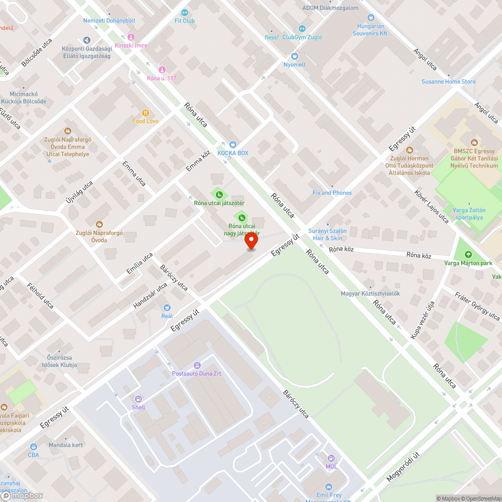 Kidőlt fa bejelentés helye