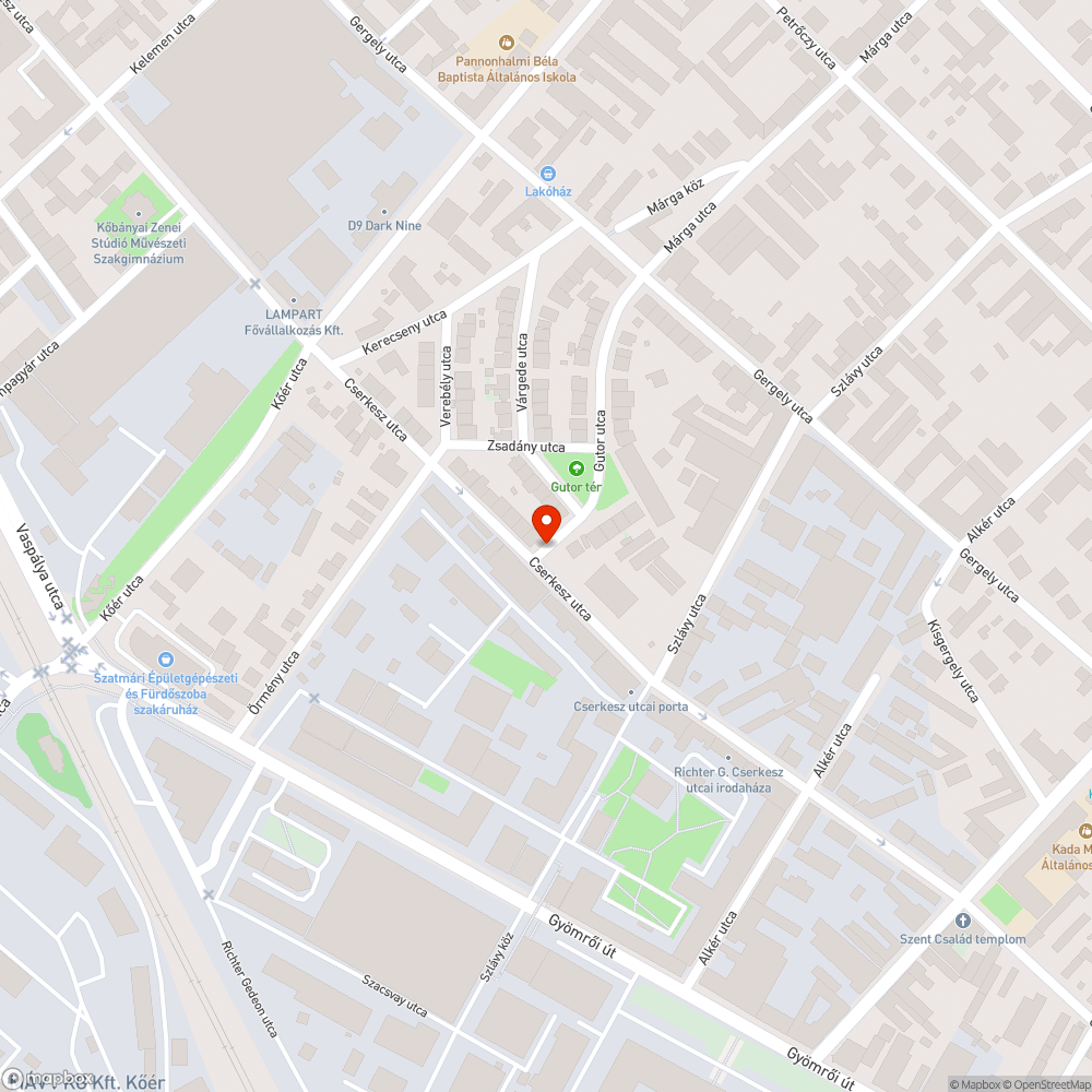 Elhagyatott autó bejelentés helye