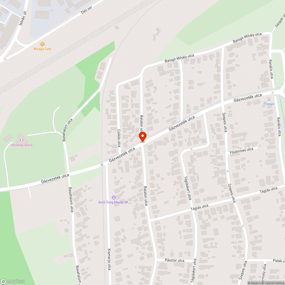 Megsüllyedt aknafedő bejelentés helye