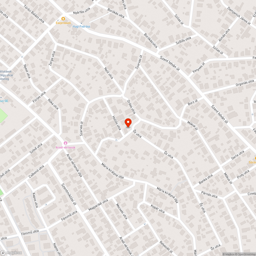 Tűzcsap bejelentés helye