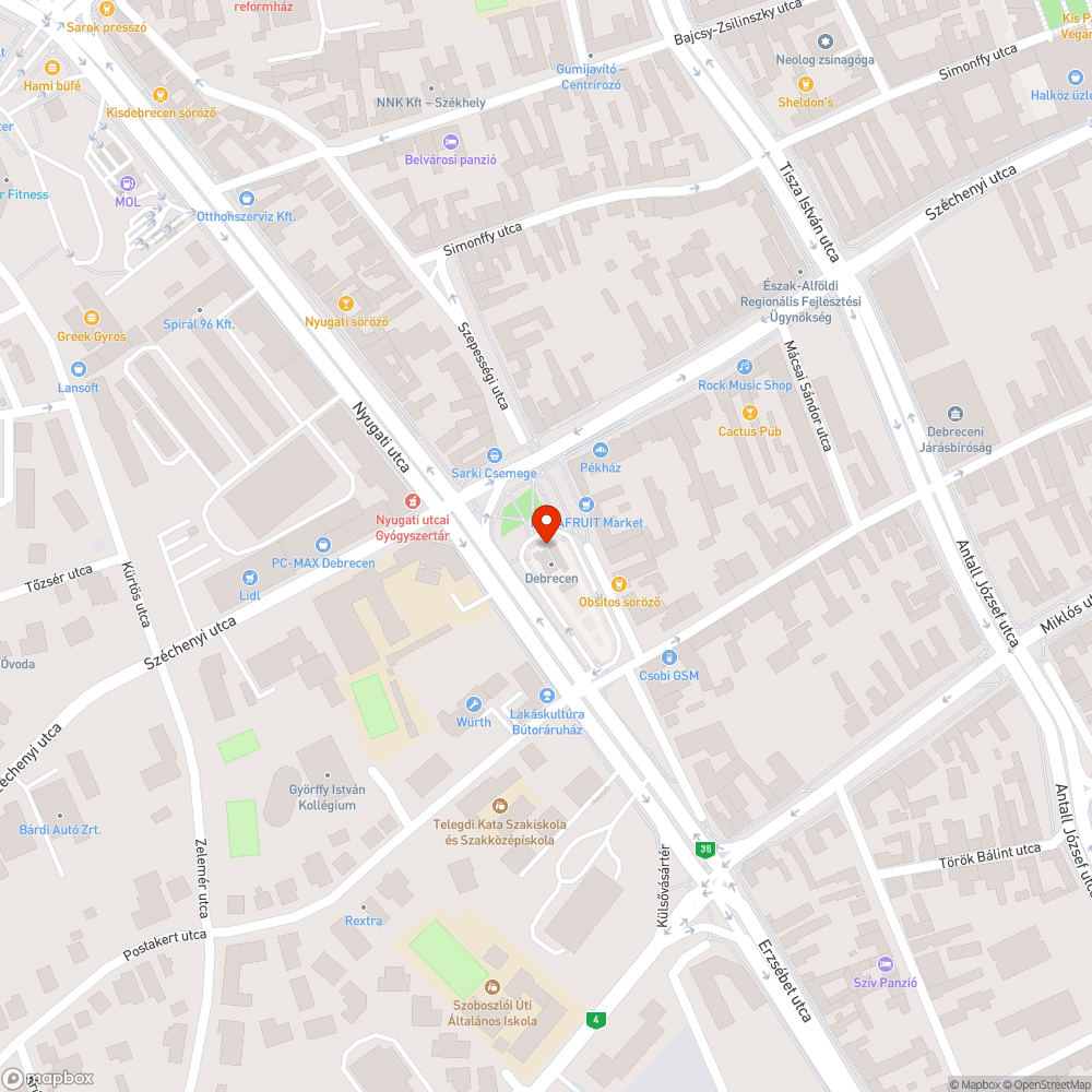 Hibás világítás bejelentés helye