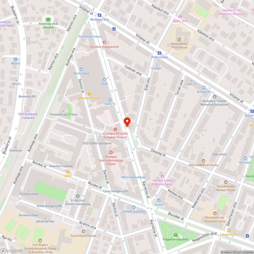 Zajos úthiba bejelentés helye