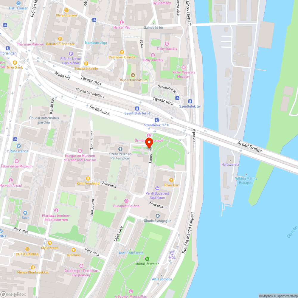 Szobor díszvilágítása nem működik a Lajos utcában bejelentés helye