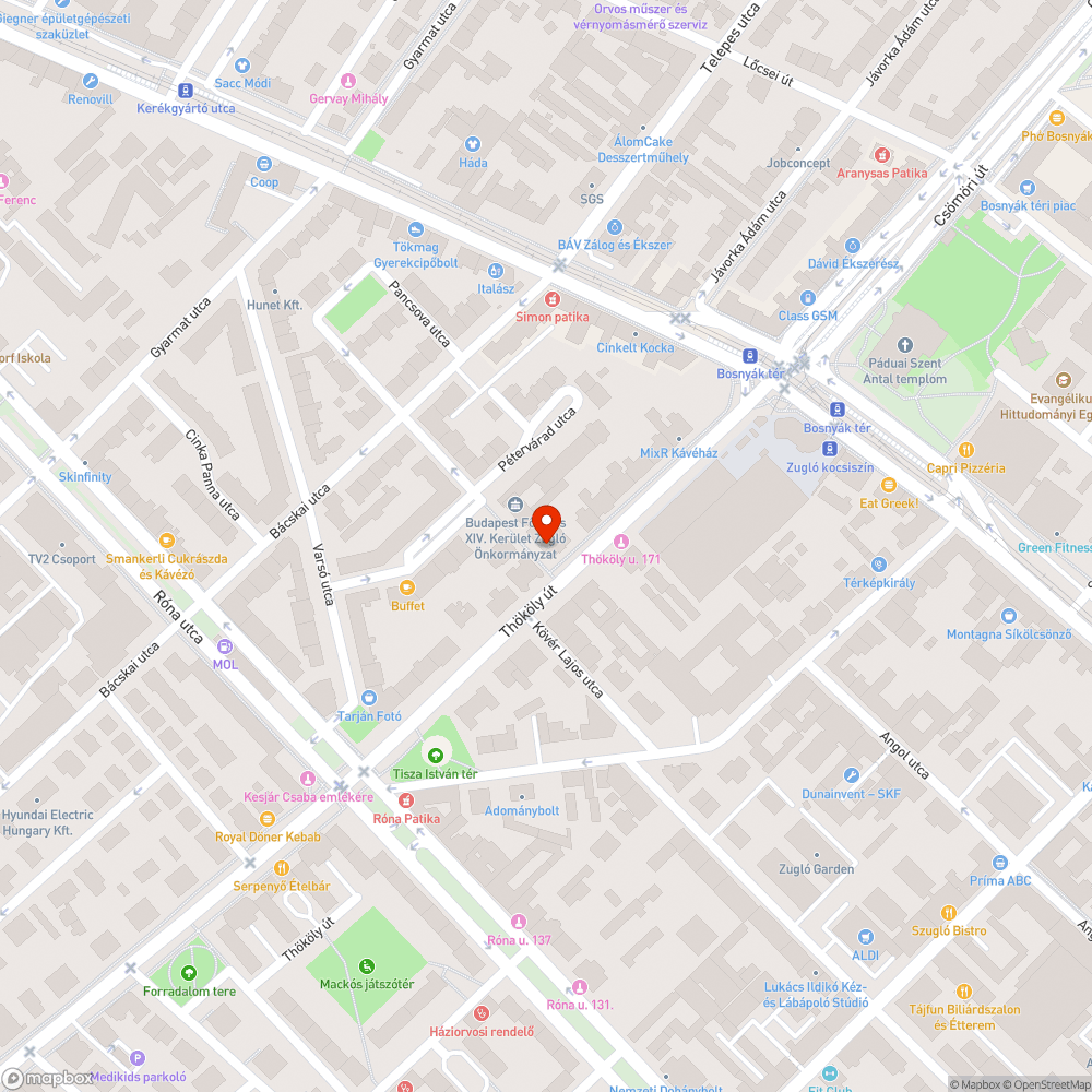 Szemét bejelentés helye