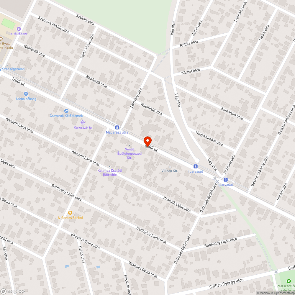 Elhagyott autó bejelentés helye