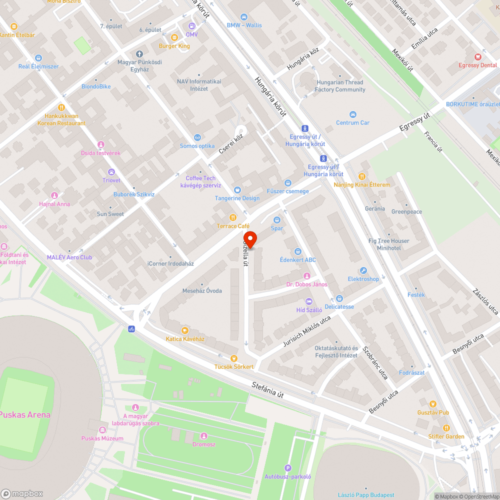 Hiányzó fák bejelentés helye