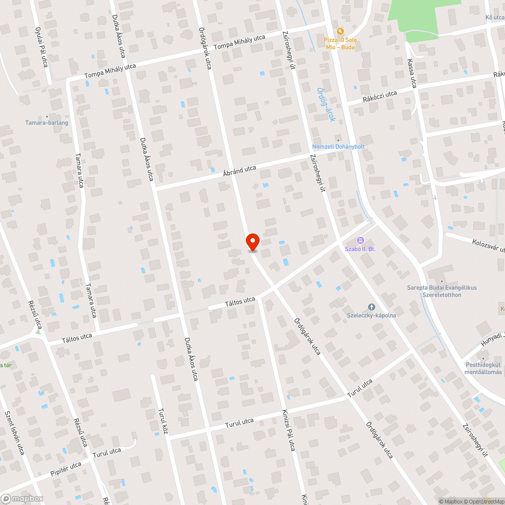 Beszakadt úttest bejelentés helye