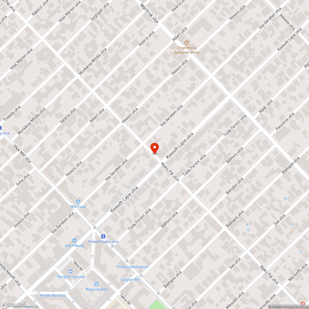 Kátyú bejelentés helye