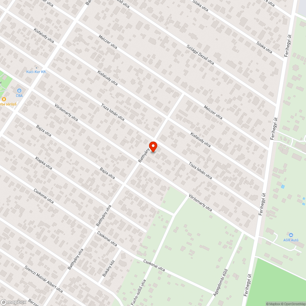 Elhagyott autó bejelentés helye