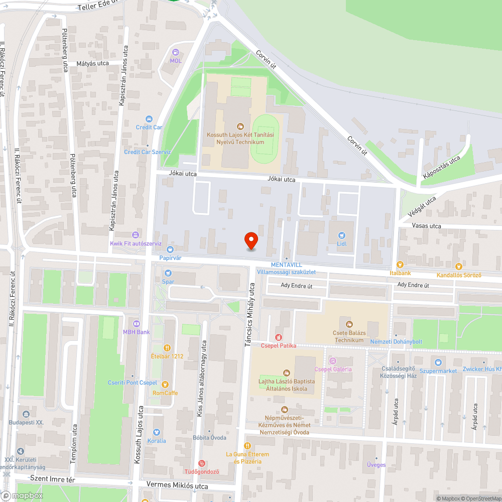 Elhanyagolt terület bejelentés helye