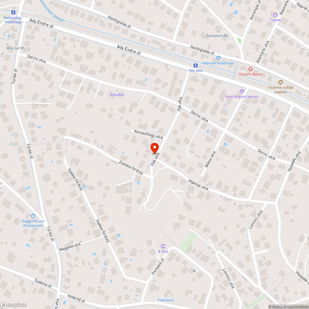 Villogó utcai lámpa bejelentés helye