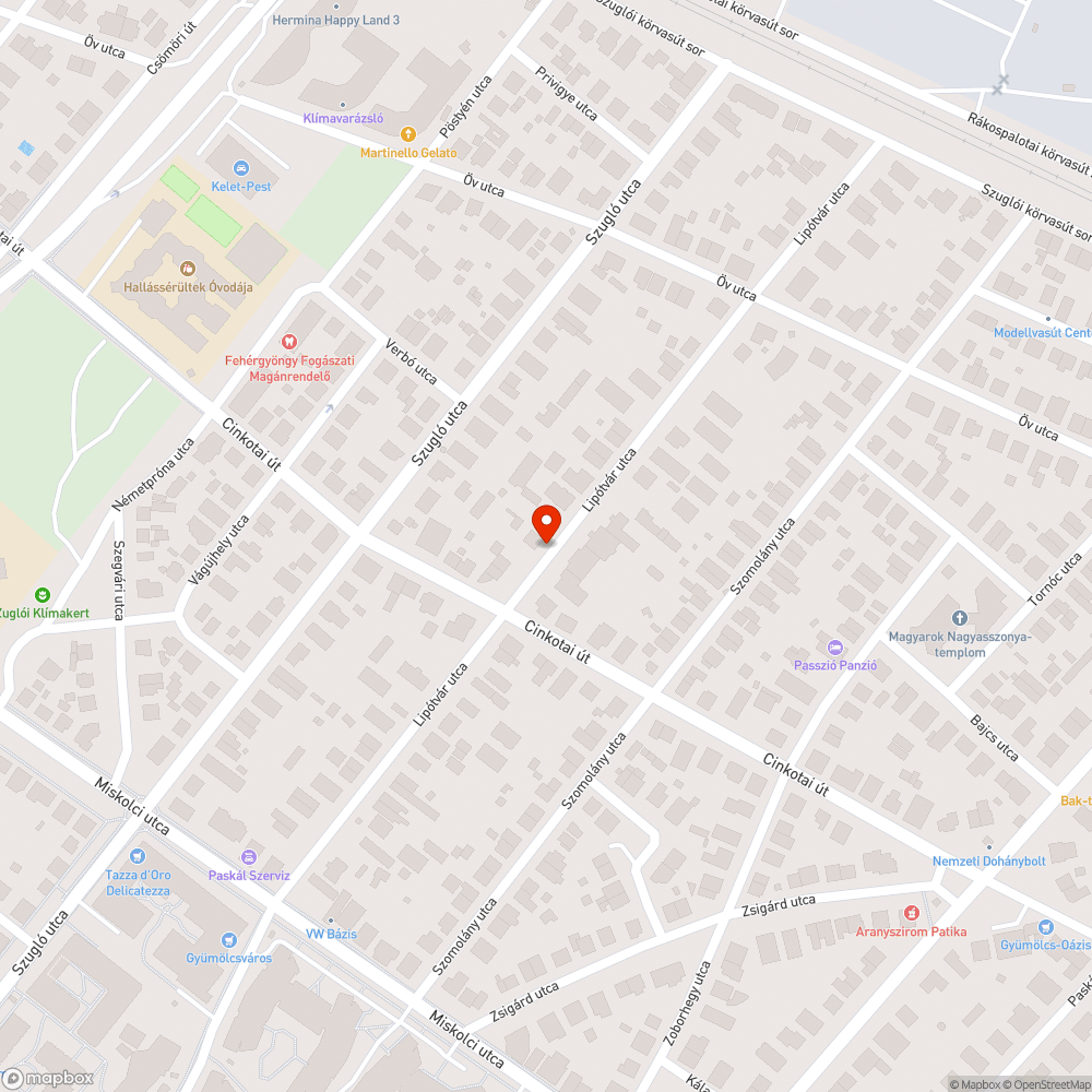 Összetört járda bejelentés helye