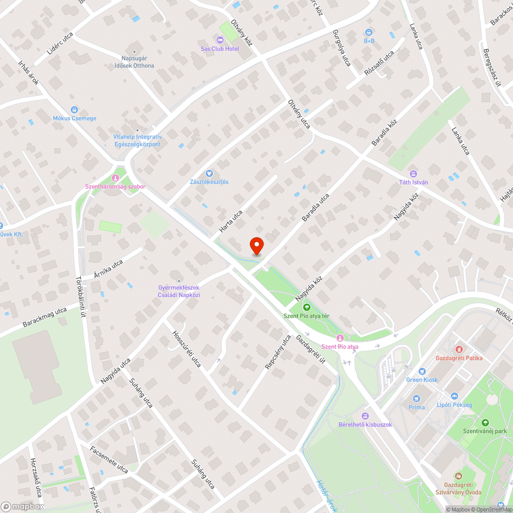 Meghibásodott közvilágítás Újbudán bejelentés helye