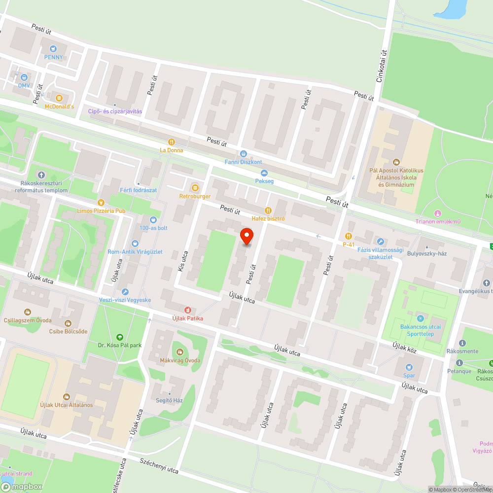 Lerobbant autó bejelentés helye