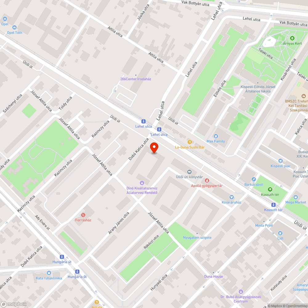 Összetört fatámasz bejelentés helye