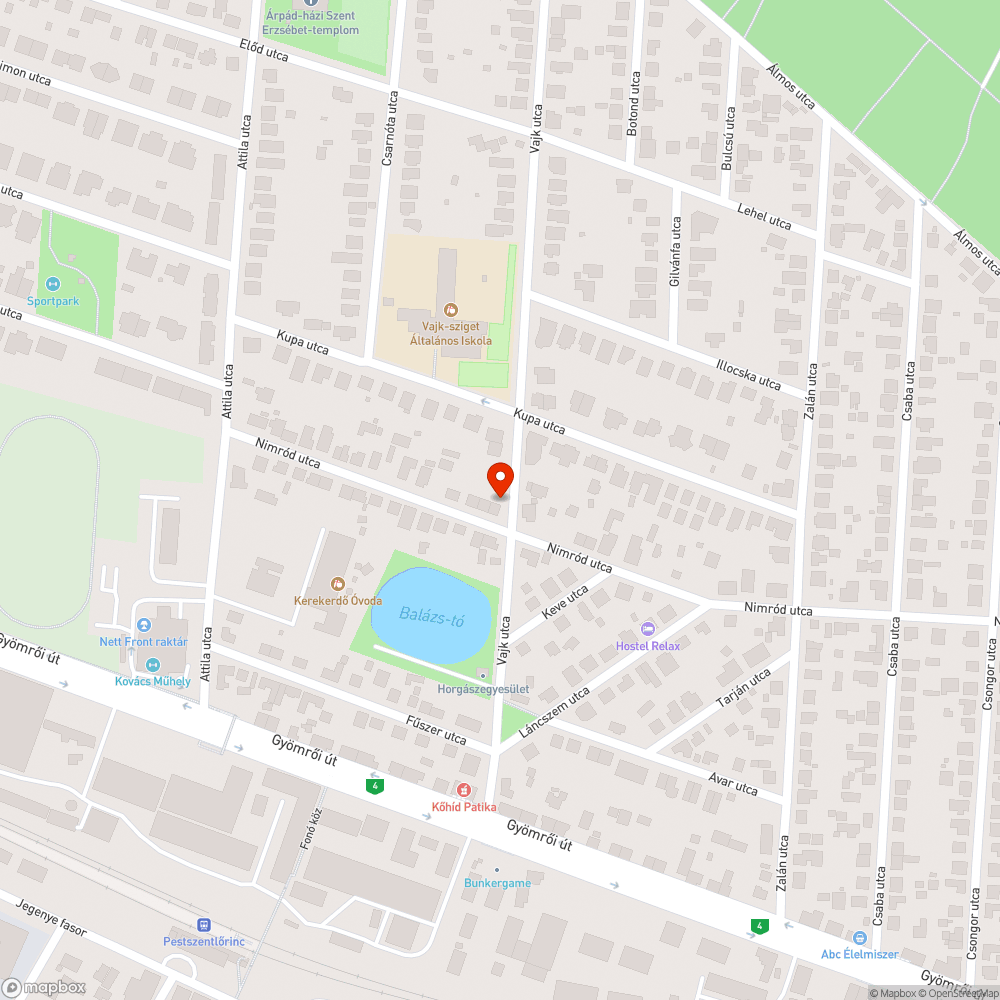 Betonerrózió bejelentés helye