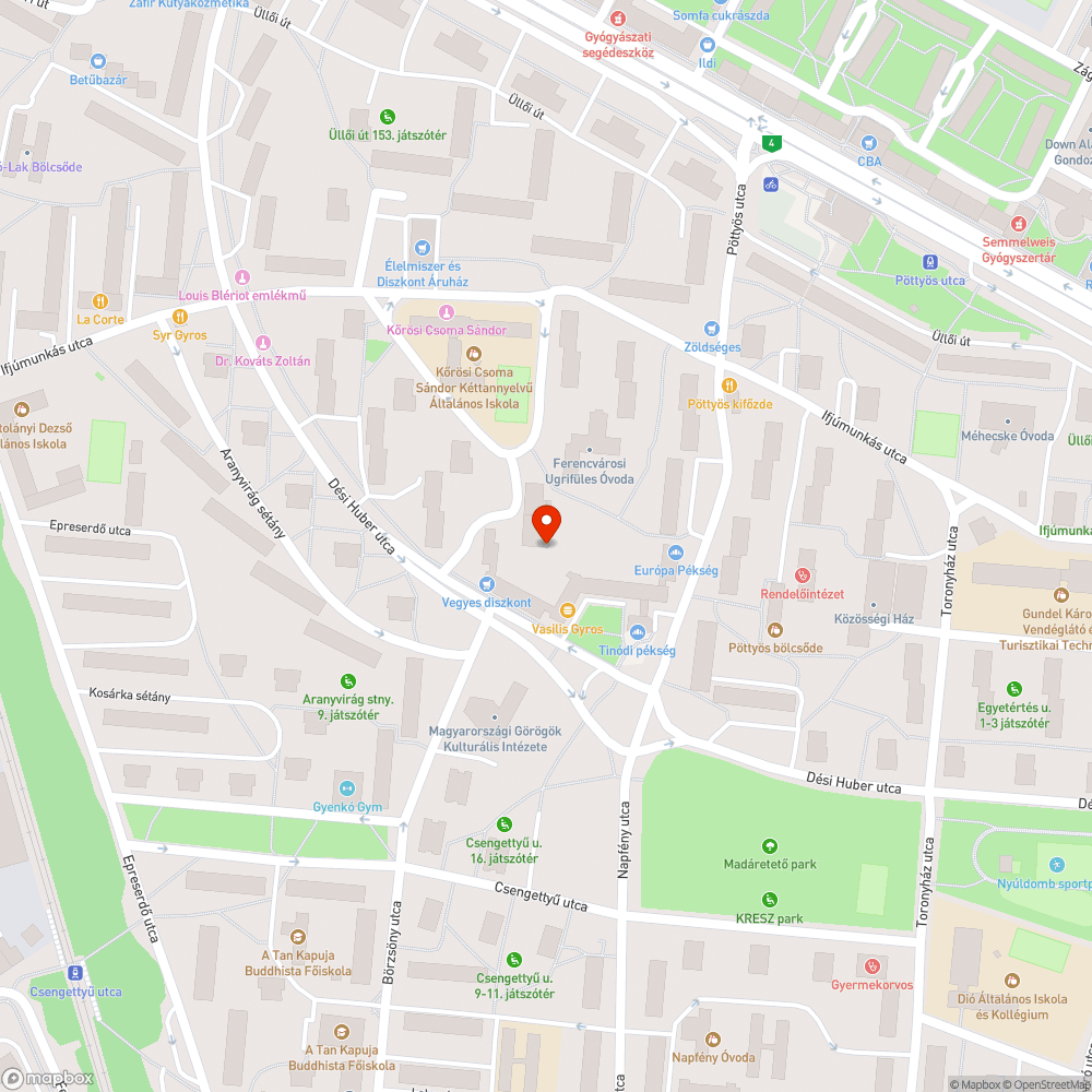 Közvilágítás bejelentés helye