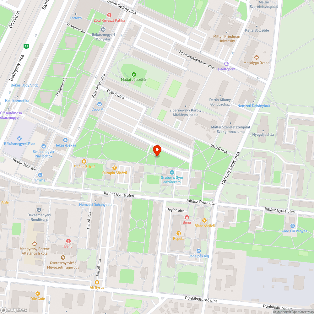 Kiégett lámpa bejelentés helye